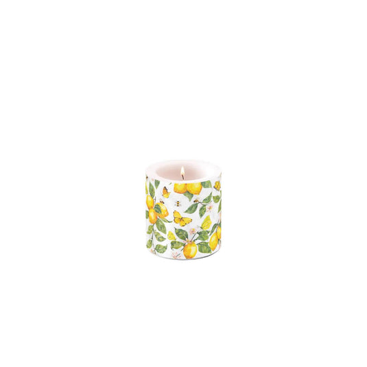 Ambiente kaars small fresh lemons wit