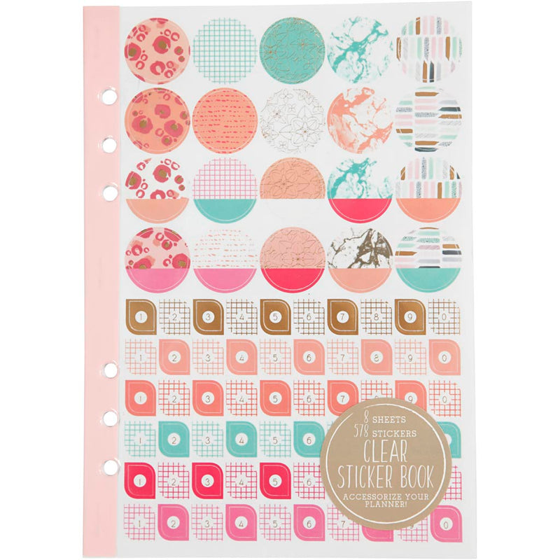 Load image into Gallery viewer, Creativ company stickerboek, aquarel, a5, goud, rood, koraal, 1 stuk

