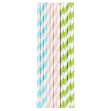 Duni papieren rietjes pastels 20cm pak a 25 stuks
