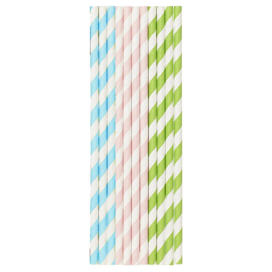 Duni papieren rietjes pastels 20cm 25st