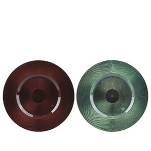 Kaemingk decobord pet 2col assdia33cm x h.1.5cm | 6 stuks