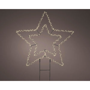 Micro led stake light metaal star steady buiten dia58cm x l.0.6cm