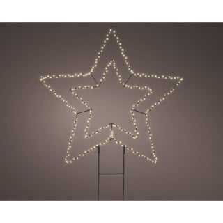 Micro led stake light metaal star steady buiten dia58cm x l.0.6cm
