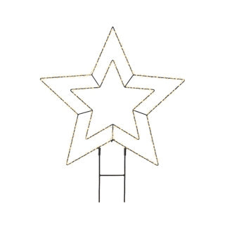 Micro led stake light metaal star steady buiten dia58cm x l.0.6cm