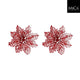 Edelman clip poinsettia rood 2 stuks - h3xd13,5cm | 4 stuks