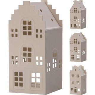 Huis 17cm 3ass wit
