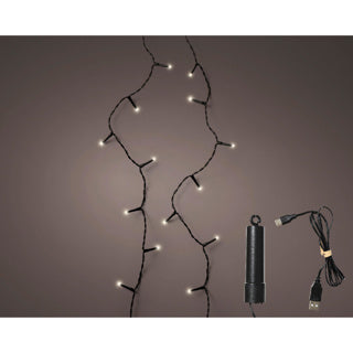 Kaemingk led duracharge basic lights 8 functie twinkel effect buitenl.742.5cm | 2 stuks