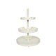 Etagere 3-laags metaal wit ø25x35cm fcb