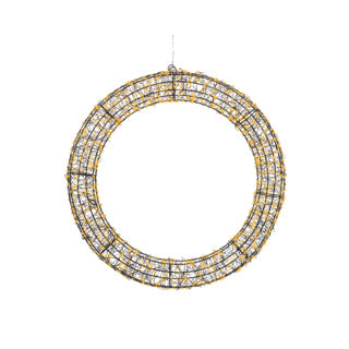 Kaemingk micro led krans metaal steady buitenl.7.5cm x w.58cm x h.58cm