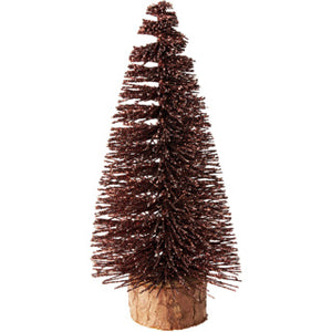 No brand kerstboompje 14cm bruin | 12 stuks