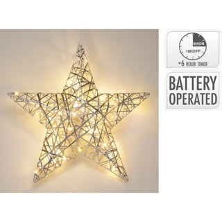 No brand ster 40cm met led zilver | 3 stuks