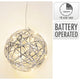 No brand bal 15cm met led zilver | 6 stuks