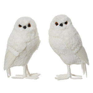 Kaemingk uil polyester 2assl.9cm x w.8cm x h.15cm | 2 stuks