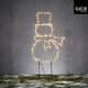 Edelman tuinsteker sneeuwman warm wit led outdoor batterybox en timer - l30xh68,5cm
