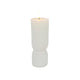 No brand led kaars ribbel wit d7x20cm 2xaa excl. | 3 stuks