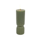 No brand led kaars ribbel zacht groen d7x20cm 2xaa excl.