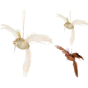 Vogel hangdeco 22cm 2ass kleur