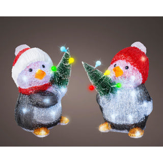 Load image into Gallery viewer, Led pinguïn acryl penguins steady bo buiten 2assl.17cm x w.17.5cm x h.26cm
