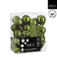 Edelman boom decoratie onbreekbaar d.groen 40 stuks - d8cm