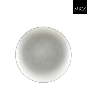 Edelman mila decoratie bord recycled plastic zilver h1,5xd25cm | 4 stuks