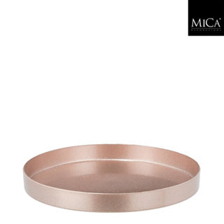 Edelman mila decoratie tray recycled plastic champagne h3xd27cm | 3 stuks