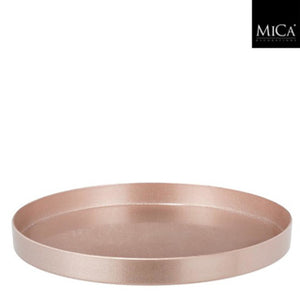 Edelman mila decoratie tray recycled plastic champagne h3xd32cm