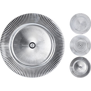 Onderbord 33cm zilver 3ass