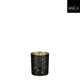 Edelman theelicht houder ster zwart - h8xd7cm | 4 stuks