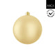 Edelman bal onbreekbaar goud mat - d20cm | 2 stuks