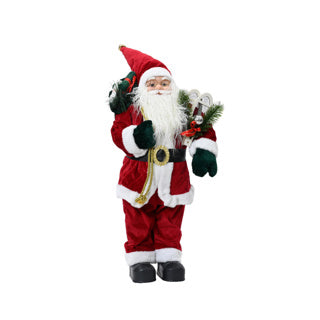 Kaemingk kerstman polyesterl.17cm x w.11cm x h.30cm