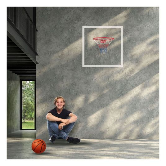 Dunlop basketbalring - metaal - inclusief net en bevestigingsmateriaal - ø ring circa 45 cm