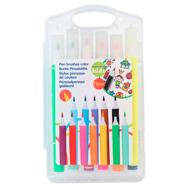 Penseelpen gekleurd, 12st.