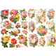 Vintage plaatjes, rozen, vel 16,5x23,5 cm, 2 vel 1 doos