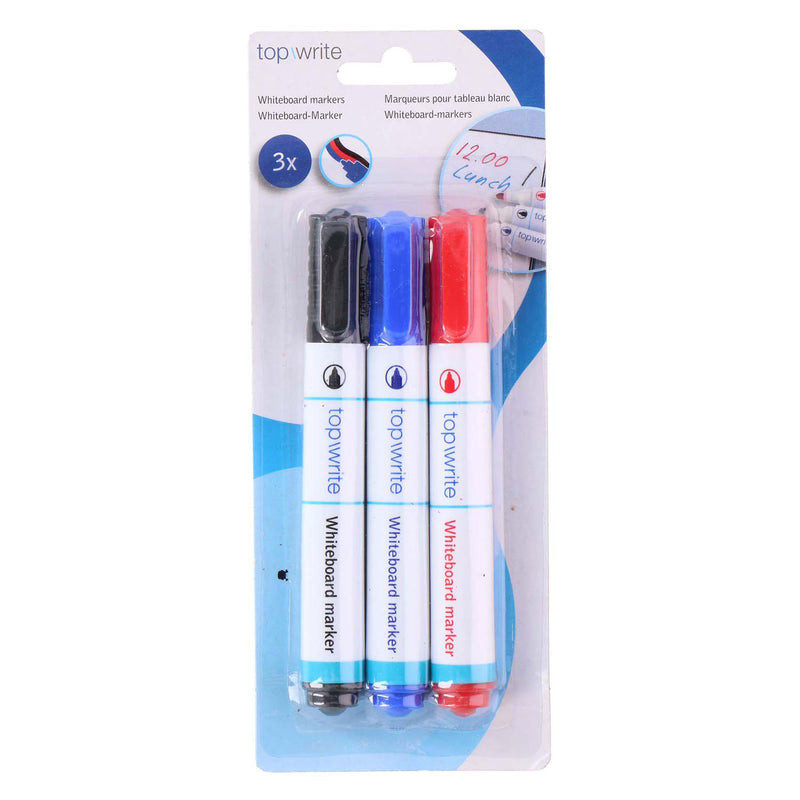 Load image into Gallery viewer, Topwrite whiteboardstift rood, blauw, zwart - 3st.

