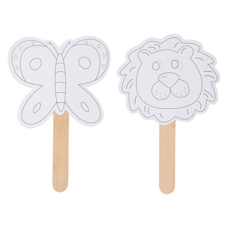 Load image into Gallery viewer, Decoratie maskers met houten handvat, 4st.
