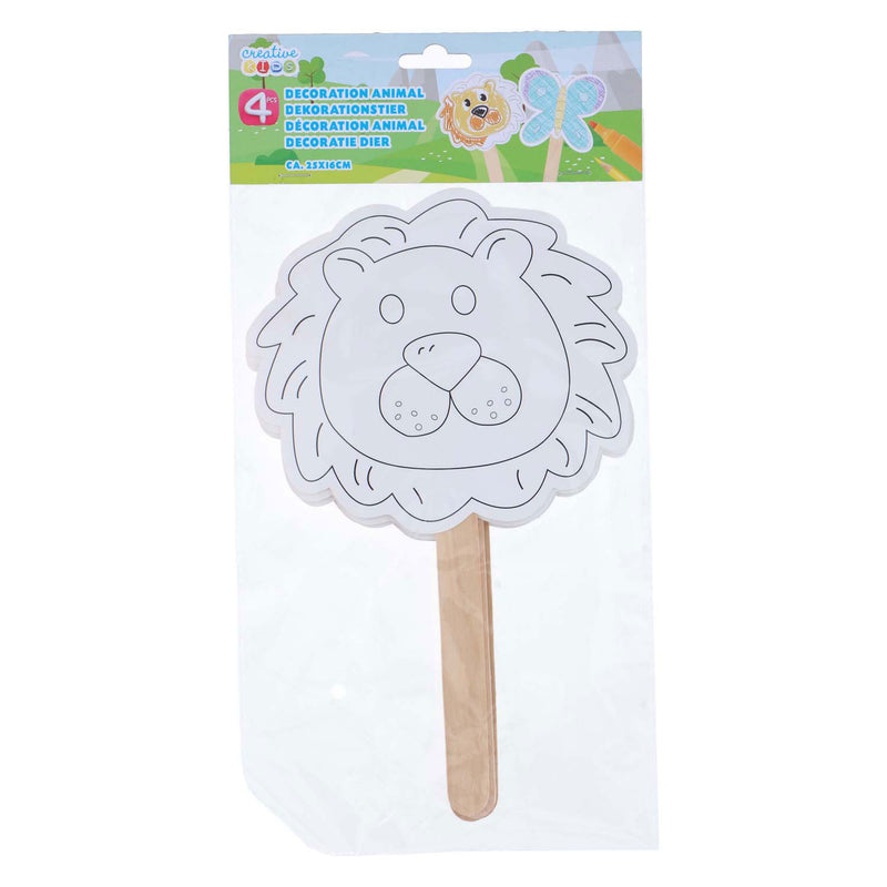 Load image into Gallery viewer, Decoratie maskers met houten handvat, 4st.
