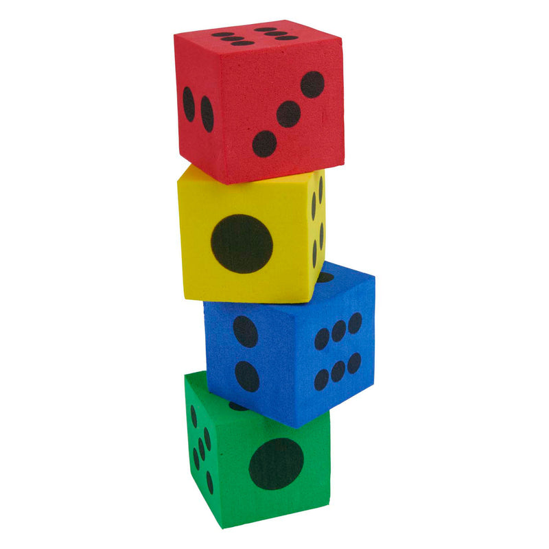 Load image into Gallery viewer, Eddy toys gekleurde foam dobbelstenen - 4st.
