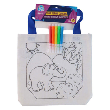 Katoenen tas met 5 stiften