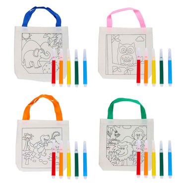 Katoenen tas met 5 stiften