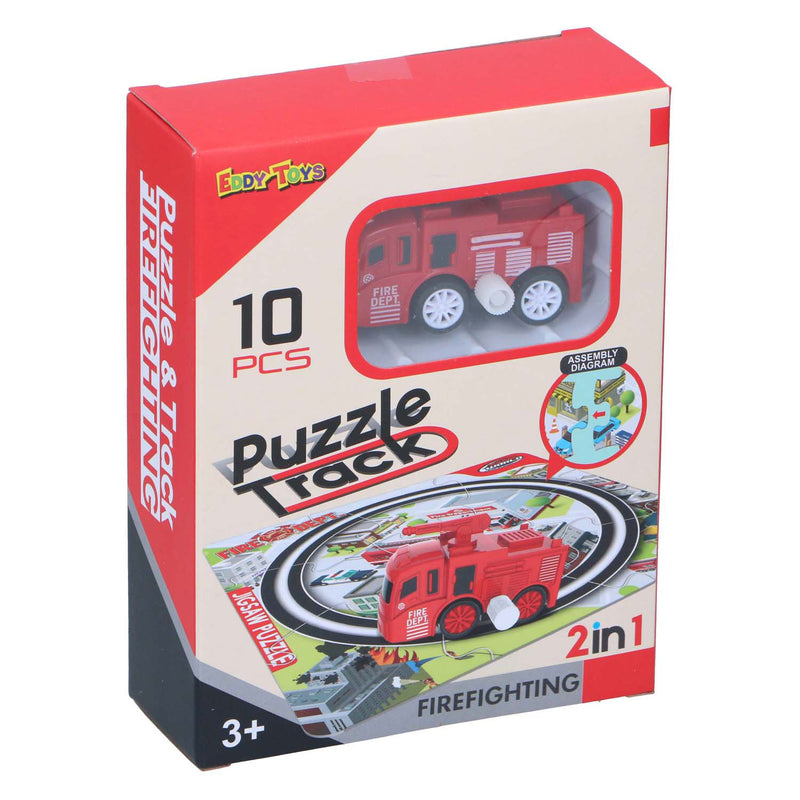 Load image into Gallery viewer, 2-in-1 spoorpuzzel met auto, 9st.
