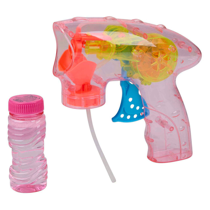Load image into Gallery viewer, Eddy toys bellenpistool met licht - bubble gun with light 2 stuks - bellenpistool 60 ml inclusief bellenblaasvloeistof - automatisch bellenpistool op batterijen - diverse kleuren - 1 willekeurige kleur
