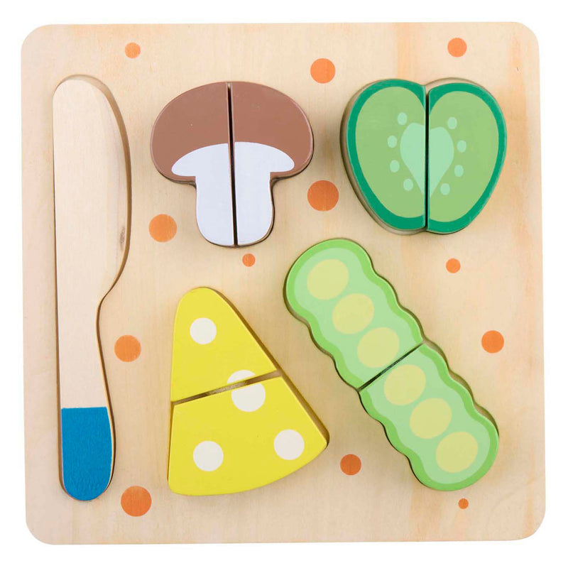 Load image into Gallery viewer, Houten snijpuzzel groente, 9st.
