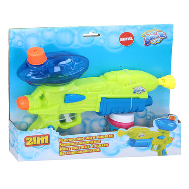Eddy toys bubblez bellenblaas met waterpistool 2 in 1 - bubble gun met water shooter - bellenblaas speelgoed inclusief 50ml bellenblaas - buitenspeelgoed voor kinderen vanaf 3 jaar