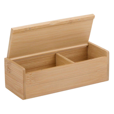 Houten opbergdoos met deksel, 16,5x6,5cm