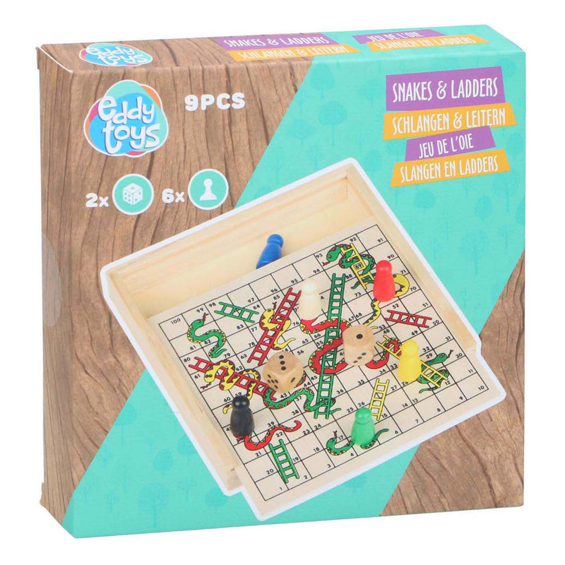 Load image into Gallery viewer, Houten slangen en ladders spel
