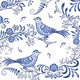 Duni servetten porcelain bird 33x33cm