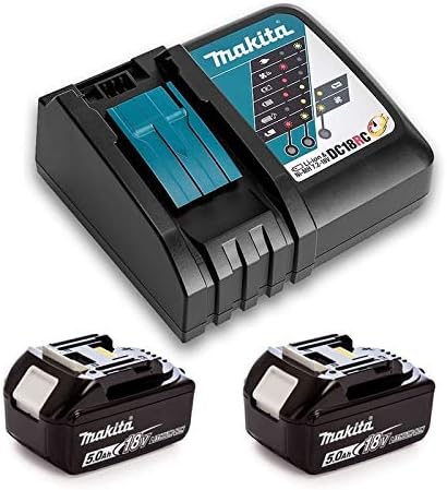 Makita accessoires starterset - 2x accu bl1850b 18v 5,0ah + dc18rc acculader 197570-9