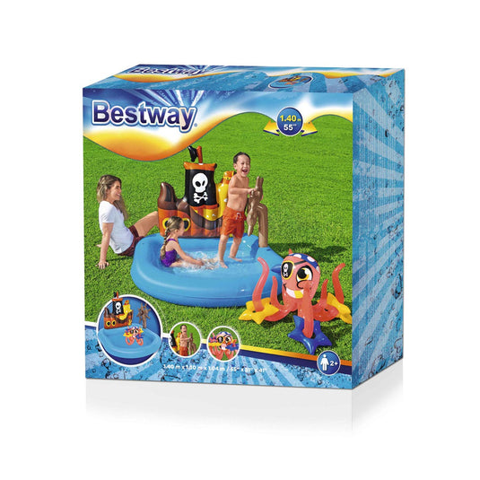 Bestway playcenter sleepboot piraat zwembad, 140x130x104cm