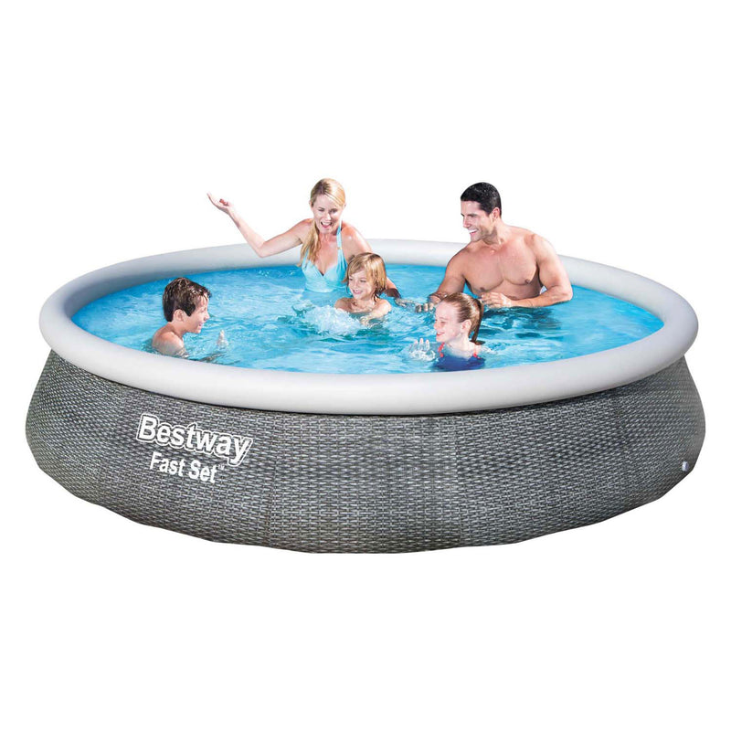 Load image into Gallery viewer, Bestway zwembad fast set set rond rotan, 396cm
