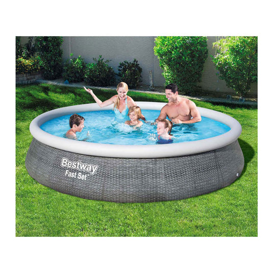Bestway fast set zwembadset met pomp opblaasbaar 396x84 cm